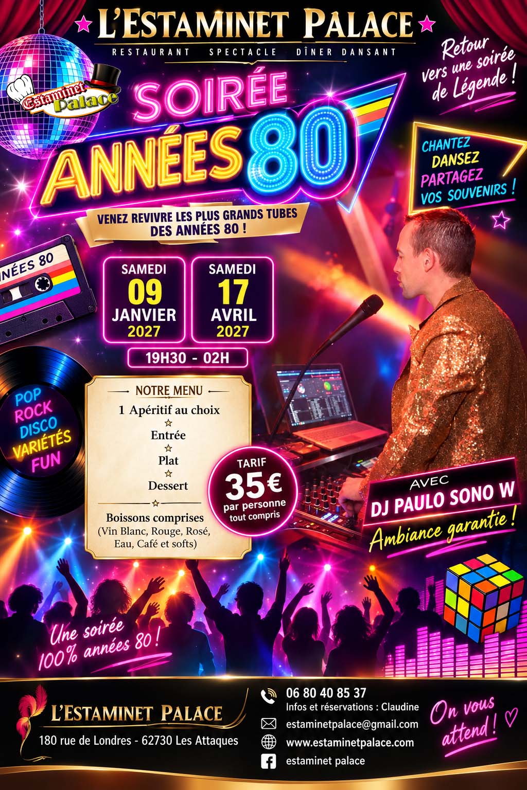SOIREE DANSANTE ANNEE 80